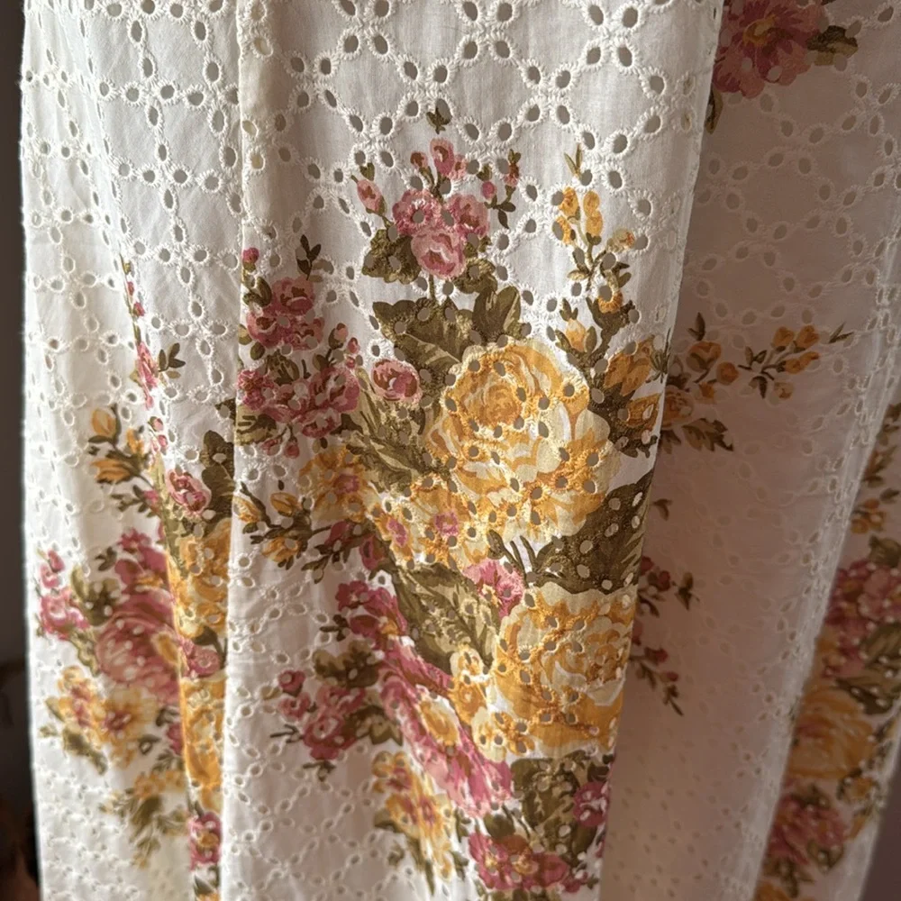 Sold!! New with tags Sezane chiaretta floral eyelet dress size 34/ us 2 - Picture 10 of 14